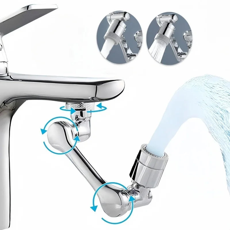 1080° Universal Rotation Faucet Extender Sprayer Head Two-Mode Multi-Function Faucet Robotic Arm Kitchen Bathroom Accessories