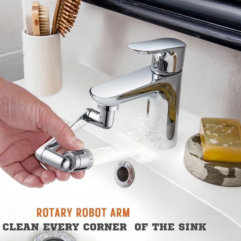 1080° Universal Rotation Faucet Extender Sprayer Head Two-Mode Multi-Function Faucet Robotic Arm Kitchen Bathroom Accessories
