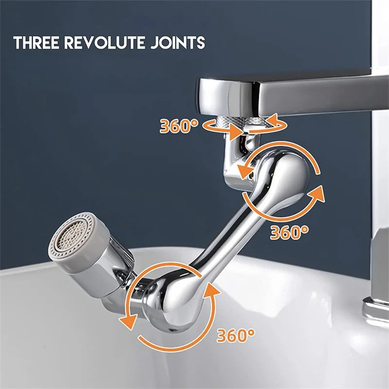 1080° Universal Rotation Faucet Extender Sprayer Head Two-Mode Multi-Function Faucet Robotic Arm Kitchen Bathroom Accessories